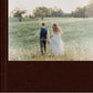 Brown Vintage leatherette wedding album, half acrylic photo cover, 12x12