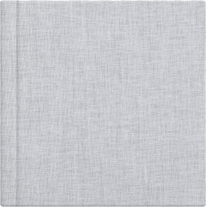 Cold Grey linen wedding album cover, 12x12