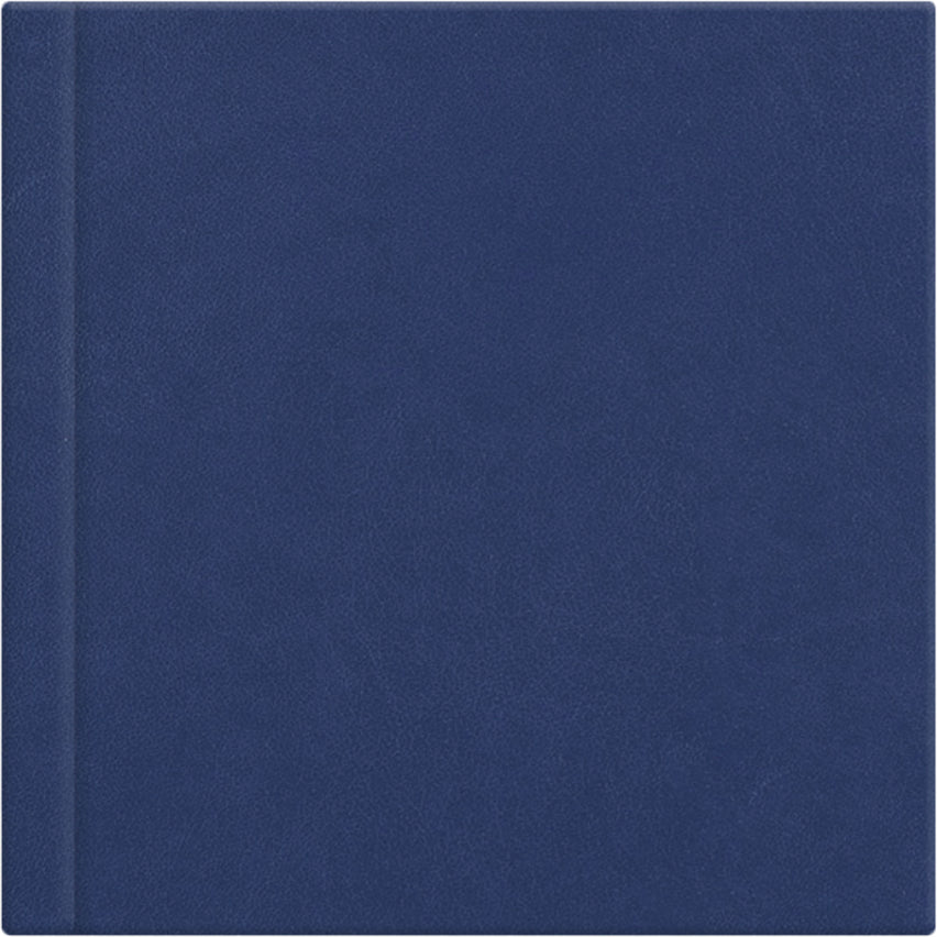 Navy leatherette wedding album cover, 12x12