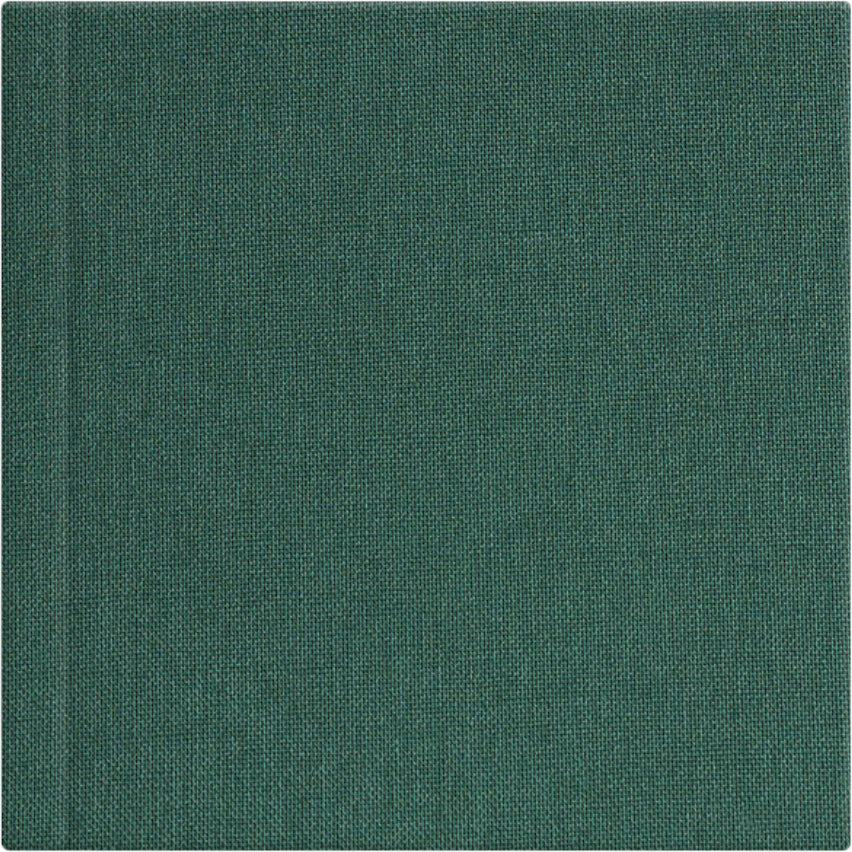 Spruce Green linen wedding album cover, 12x12