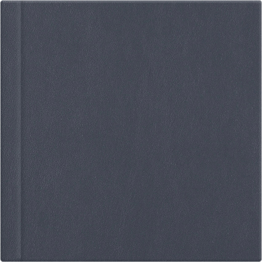 Stone Grey leatherette wedding album cover, 12x12