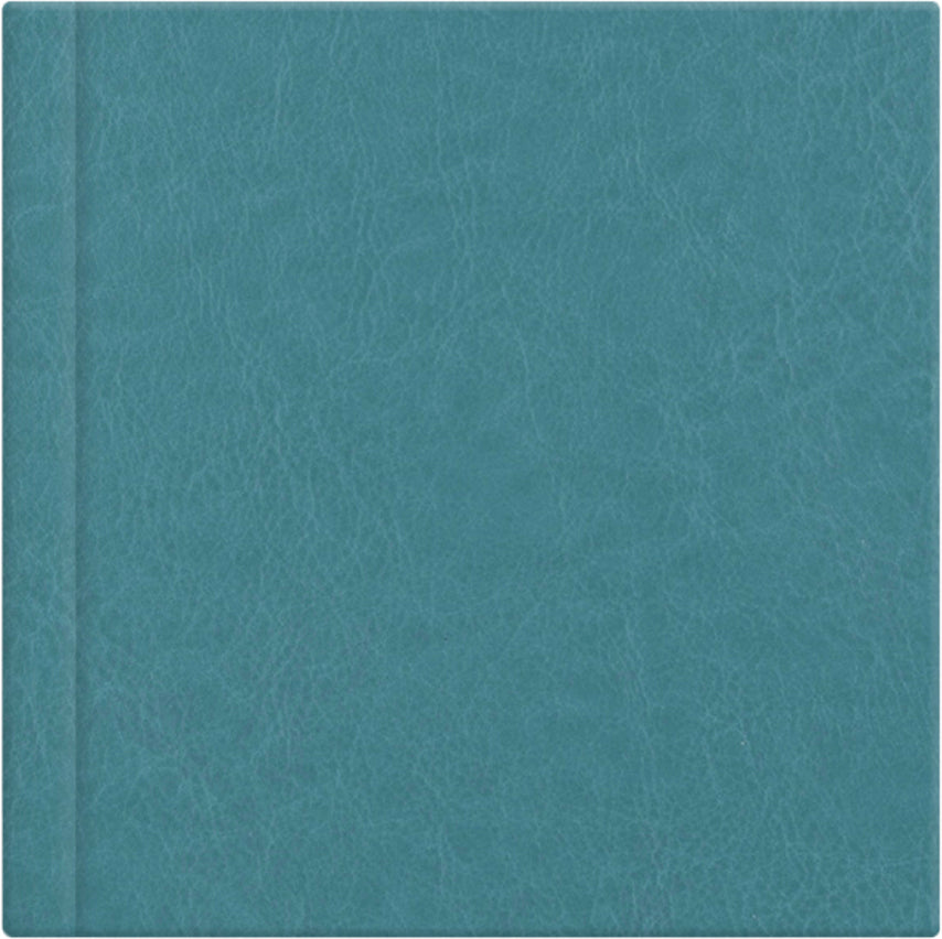 Turquoise leatherette wedding album cover, 12x12