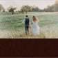 Brown Vintage leatherette wedding album, half acrylic photo cover, 18x12