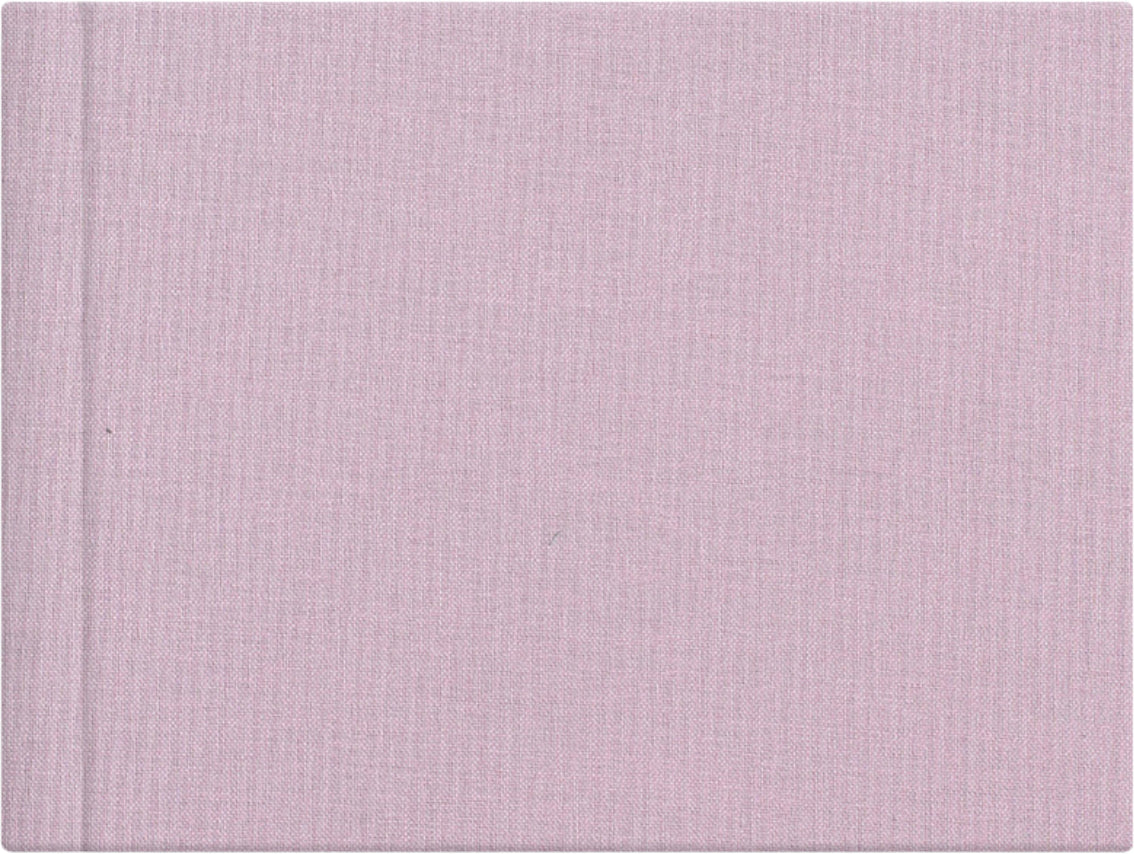 Blush Pink linen wedding album cover, 18x12