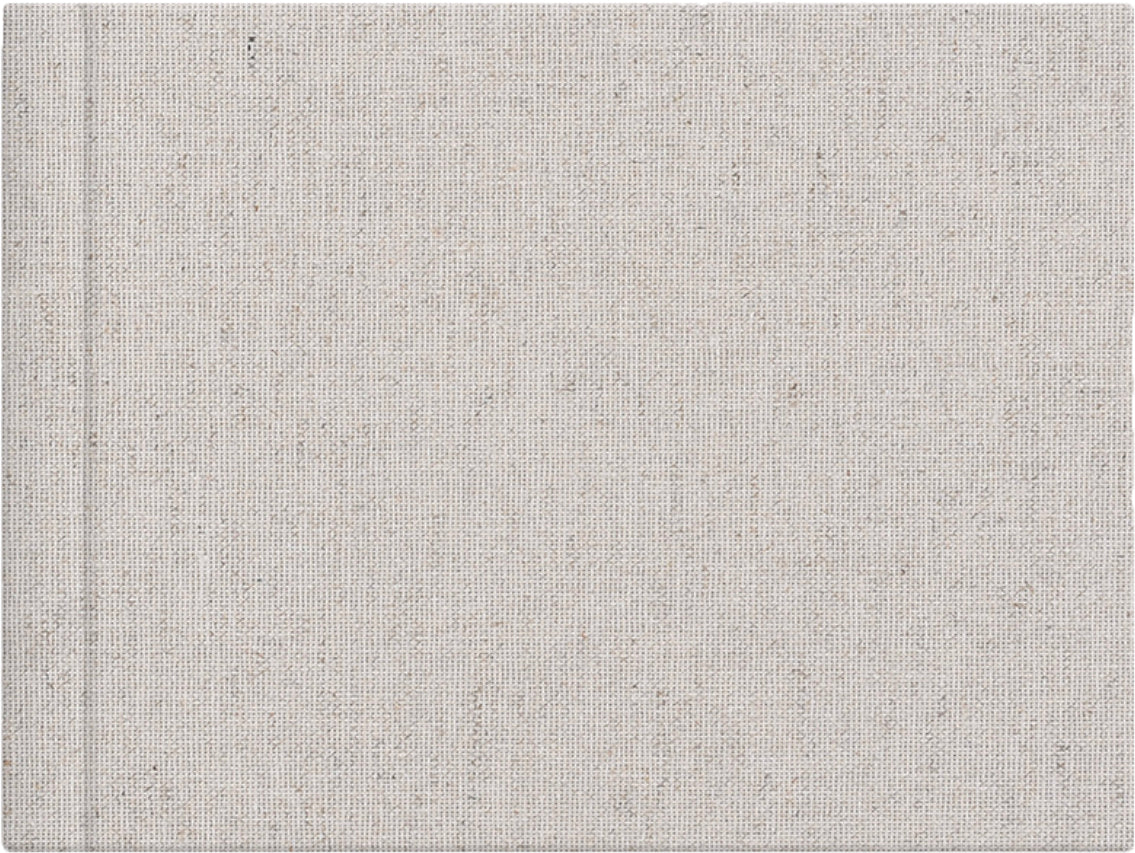 Cappuccino linen wedding album cover, 18x12