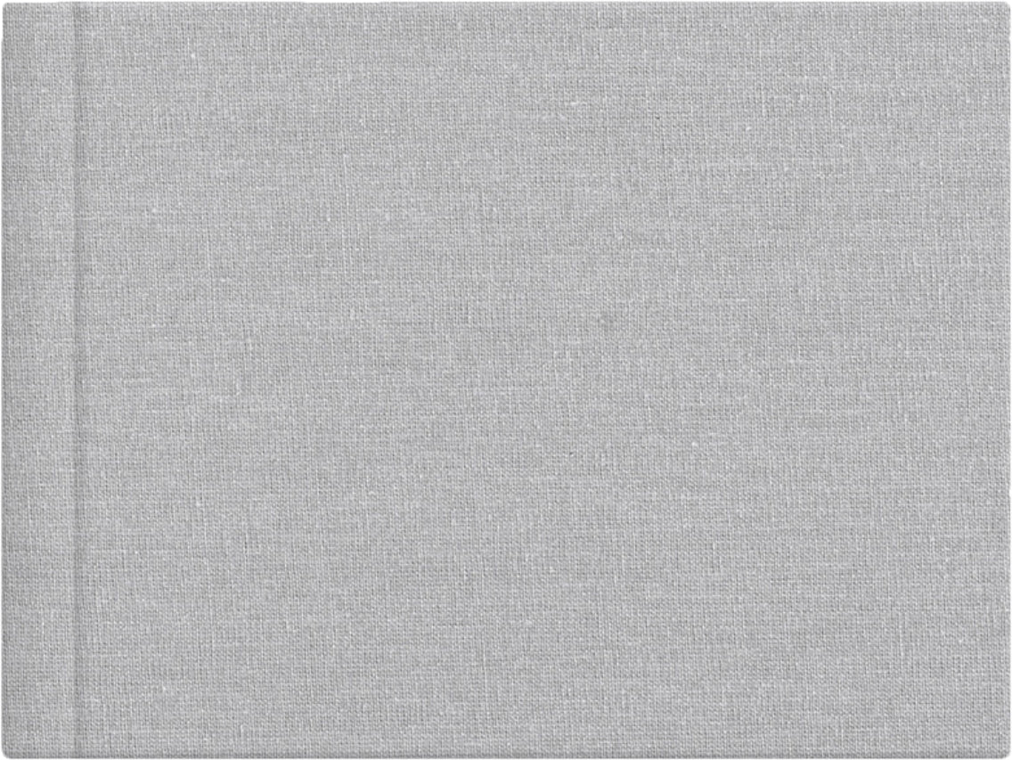 Mist Grey linen wedding album cover, 18x12