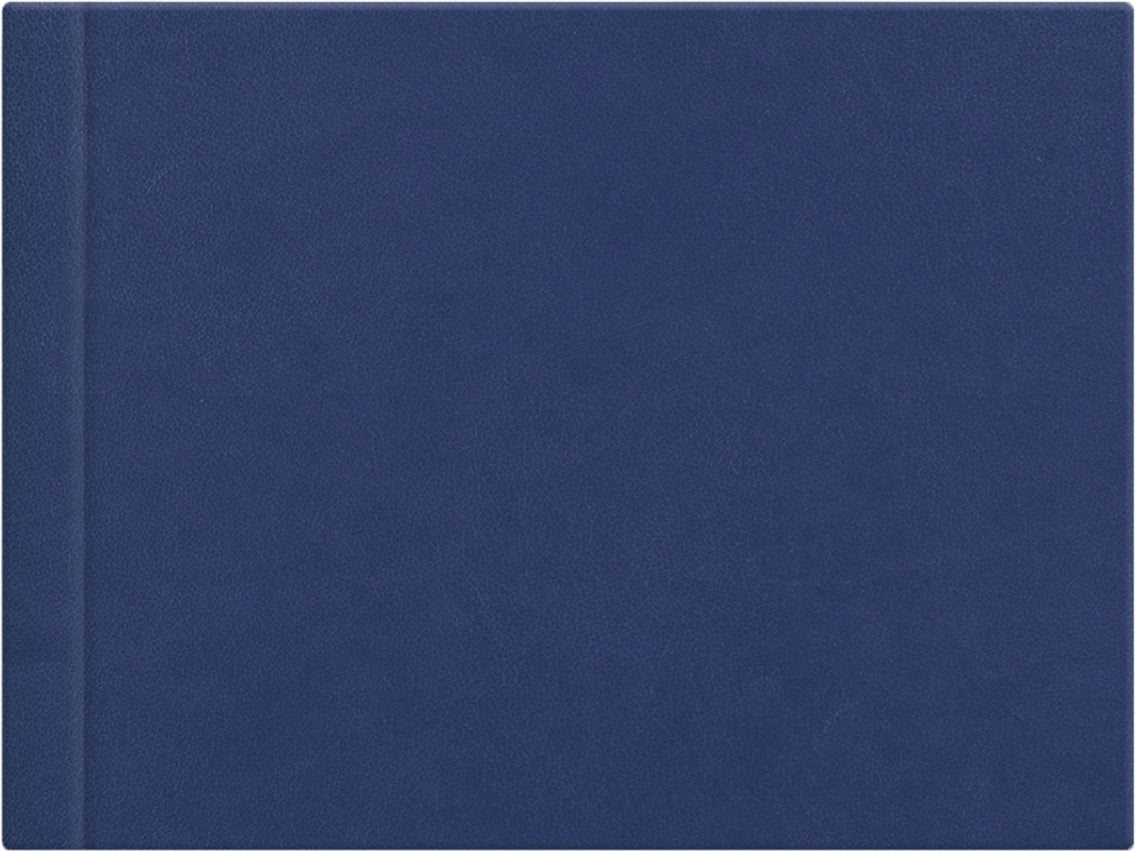 Navy leatherette wedding album cover, 18x12