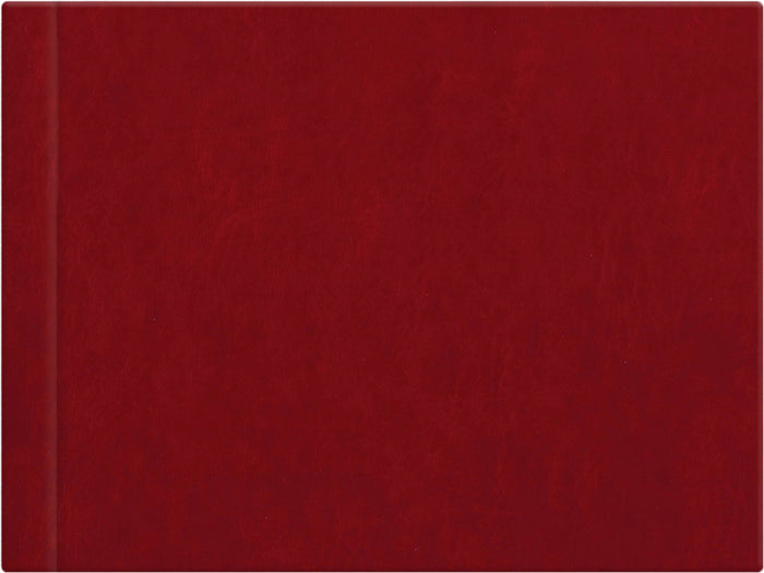 Red Vintage leatherette wedding album cover, 18x12