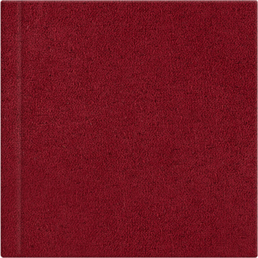 Cardinal Red suede wedding album cover, 12x12