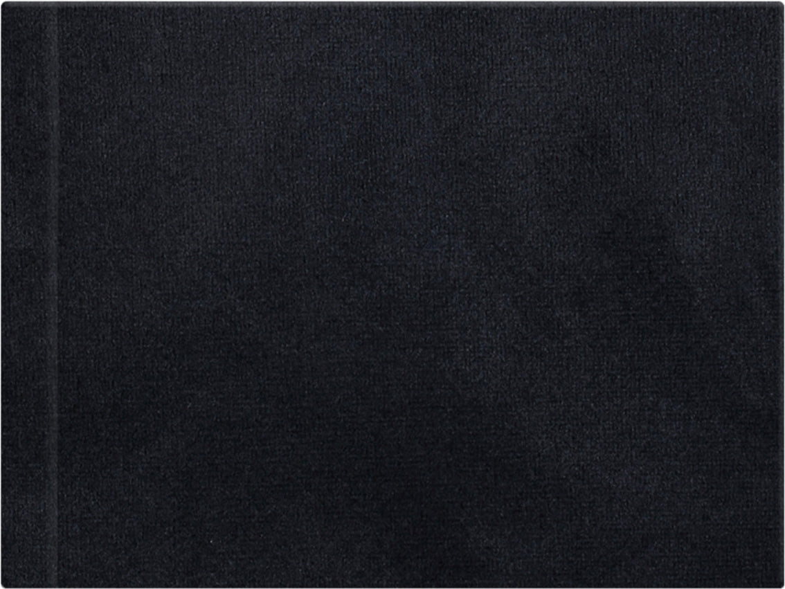Liquorice Black velvet wedding album cover, 18x12