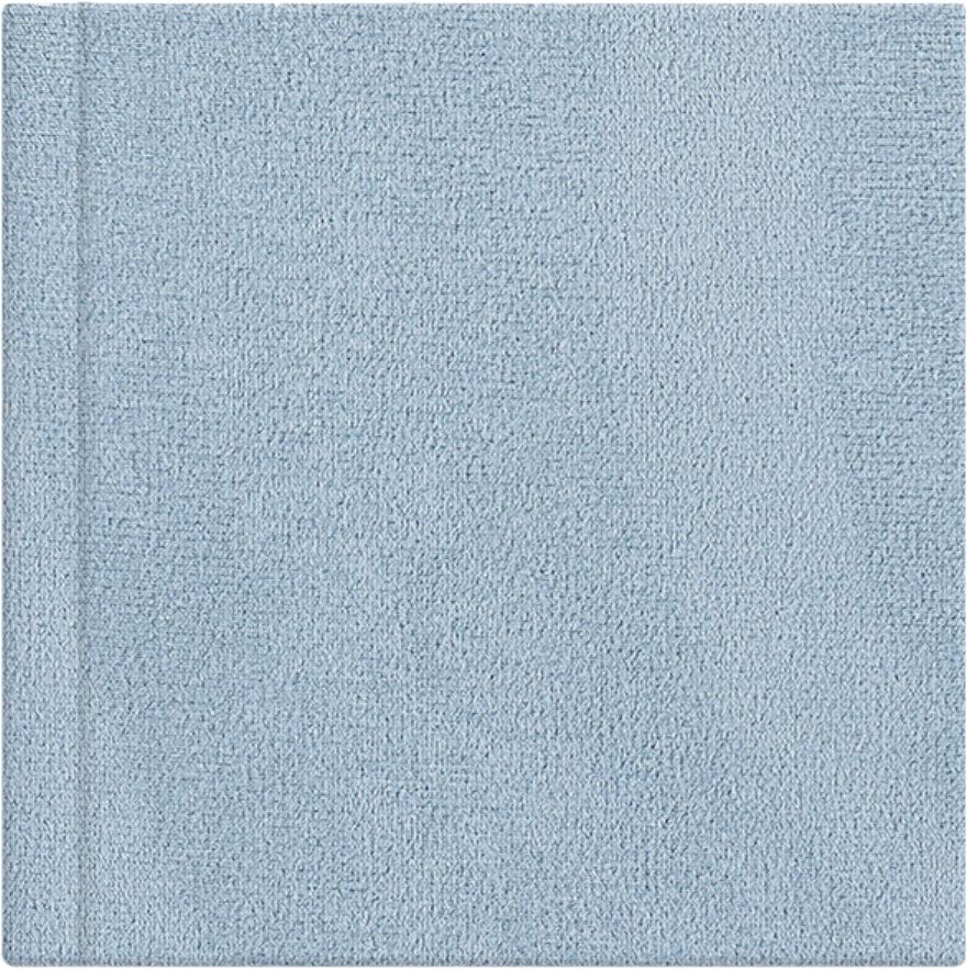 Robin Egg Blue velvet wedding album cover, 12x12