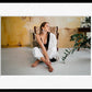 Landscape framed photo print in a black frame with a white mount